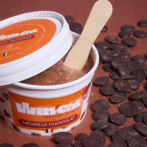 Pack MÉDAILLE EN CHOCOLAT - Glace protéinée cacao
